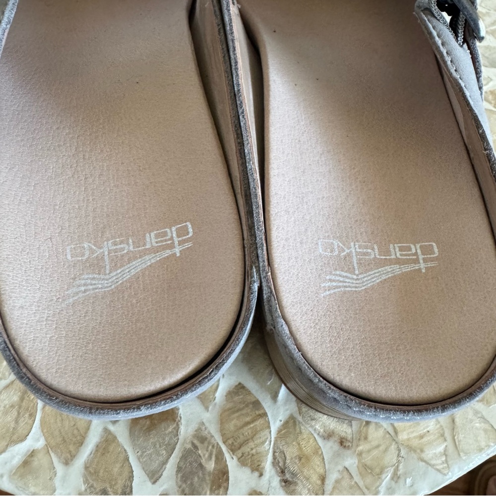 Dansko Britney Stone Nubuck Leather Mule Clogs size 40 - Picture 8 of 10